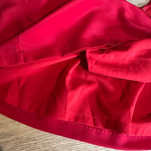 Madewell Silk Button Down Cami Cranberry Red 22 - Picture 9 of 14